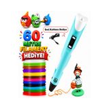 Reidan 60M Renkli 3d Kalem pen Çocuk yazıcı Kalemi renkli Üç Boyutlu Printer Filament Çizim Yazıcısı