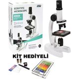 Reidan Çocuk Mikroskop Eğitici Biyolojik Kiti Zoom Led Işıklı 100x 400x 1200x ST1200X
