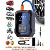 Reidan H-9293 Akıllı 4000MAH Şarjlı Hava Pompası Kompresörü 150PSI Araç Lastik, Bisiklet, Top Şişirme Oto Hava Kompresörü