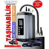 Reidan HT15 2 Fonksiyonlu Akü Takviye & Hava Kompresörü 12V – 150 Psı Dijital Lastik Pompası Powerbank Özellikli
