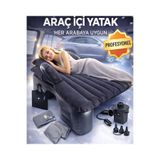 Reidan Siyah Oto Şişme Yatak Arka Koltuk Yatak Çift Kişilik Kamp Yatağı +(pompa )