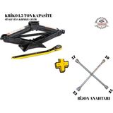REIHMANN Honda Cr-V 1995-1996-1997-1998-1999-2000-2001 Araba Kaldırma Krikosu 1.5ton, Makas Cırcır Otomatik Kırmızı/siyah ve 4 Uclu Bijon Anahtarı 17 19 21 22MM - KRİKO VE BİJON ANAHTARI