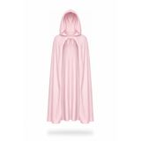 ReilaCos Soft Pembe Kapüşonlu Halloween Cadı Pelerini 120 cm - Cadılar Bayramı Vampir Drakula Kostüm Pelerin