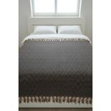 Reina Teks Otantik Pamuklu Çift Kişilik Pike/yatak Örtüsü 1 Adet 210X230 cm - Siyah - Beyaz