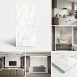 Reis Home Mermer Desenli 60X30CM Yapışkanlı Mutfak Banyo Kaplama Duvar Paneli Kağıdı 10ADET - Beyaz - 30 x 60 cm