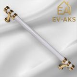 Reis Kulp Nesli Alüminyum Metal Kaplama Kulp - Beyaz - Gold - 192mm