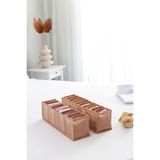 Rek Home 10 bölmeli dolap çekmece ıçi akordiyon tipi katlanır çamaşır düzenleyici organizer - Bej - 2'li