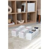 Rek Home 10 bölmeli dolap çekmece ıçi akordiyon tipi katlanır çamaşır düzenleyici organizer - Beyaz - 3'lü