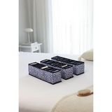 Rek Home 10 bölmeli dolap çekmece ıçi akordiyon tipi katlanır çamaşır düzenleyici organizer - Lacivert - 3'lü