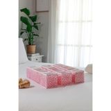 Rek Home 10 bölmeli dolap çekmece ıçi akordiyon tipi katlanır çamaşır düzenleyici organizer - Pudra - 3'lü
