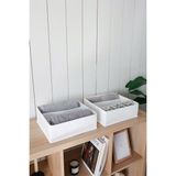 Rek Home 2'li 3 Bölmeli Çocuk Odası Dolap Çekmece Içi Çamaşır Çorap Düzenleyici Petek Akordiyon Organizer - Beyaz