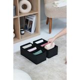 Rek Home 2'li 6 Bölmeli Çocuk Odası Dolap Çekmece Içi Çamaşır Çorap Düzenleyici Petek Akordiyon Organizer - Siyah