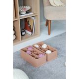 Rek Home 2'li 8 Bölmeli Çocuk Odası Dolap Çekmece Içi Çamaşır Çorap Düzenleyici Petek Akordiyon Organizer - Bej