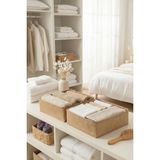 Rek Home 2'li Çekmece Dolap Içi Düzenleyici Saklama Kutusu Çocuk ve Bebek Odası Organizer Set - Jüt