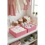 Rek Home 2'li Çekmece Dolap Içi Düzenleyici Saklama Kutusu Çocuk ve Bebek Odası Organizer Set - Pembe
