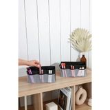 Rek Home 2'li Set Makyaj Kozmetik Düzenleyici Organizer Makyaj Kutusu - Siyah