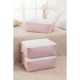 Rek Home 3 Adet Home Sweet Home Baskılı Büyük Boy Baza Altı Yastık Yorgan Kazak Hurcu 62 x 46 x 22 - Pudra