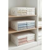 Rek Home 3 Adet Pencereli Baza Altı Yastık Yorgan Kazak Hurcu / 60X45X15 - Beyaz