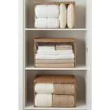 Rek Home 3 Adet Pencereli Büyük Boy Yastık Yorgan Kazak Hurcu / 60X40X40 - Bej