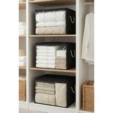 Rek Home 3 Adet Pencereli Büyük Boy Yastık Yorgan Kazak Hurcu / 60X40X40 - Siyah