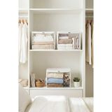 Rek Home 3 Adet Pencereli Küçük Boy Baza Altı, Valiz Düzenleyici Çeyizlik Bohça Hurcu / 30X22X18 - Beyaz