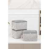 Rek Home 3'lü Home Sweet Home Küçük Boy Baza Altı, Valiz Düzenleyici Hurç / 30X22X18 - Gri