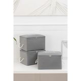 Rek Home 3'lü Küçük Boy Baza Altı, Valiz Düzenleyici Hurç / 30X22X18 - Gri