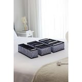 Rek Home 3'lü set dolap çekmece ıçi akordiyon tipi katlanır çamaşır düzenleyici organizer - Lacivert