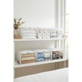 Rek Home 6 Adet Pencereli Küçük Boy Baza Altı, Valiz Düzenleyici Çeyizlik Bohça Hurcu / 30X22X18 - Beyaz