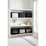 Rek Home 6 Adet Pencereli Küçük Boy Baza Altı, Valiz Düzenleyici Çeyizlik Bohça Hurcu / 30X22X18 - Siyah