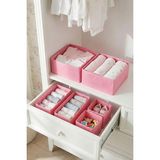 Rek Home 6'lı Çekmece Dolap Içi Düzenleyici Saklama Kutusu Organizer Set - Pembe