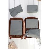 Rek Home 6'lı Gri Valiz Düzenleyici Bavul İçi Organizer Set Seyehat Hurcu