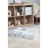 Rek Home 8 bölmeli dolap çekmece ıçi akordiyon tipi katlanır çamaşır düzenleyici organizer - Beyaz - 3'lü