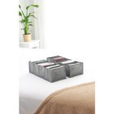 Rek Home 8 bölmeli dolap çekmece ıçi akordiyon tipi katlanır çamaşır düzenleyici organizer - Gri - 2'li