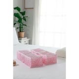 Rek Home 8 bölmeli dolap çekmece ıçi akordiyon tipi katlanır çamaşır düzenleyici organizer - Pudra - 2'li