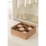 Rek Home Balıksırtı Desenli Çocuk Odası Dolap Çekmece Içi Çamaşır Çorap Düzenleyici Petek Akordiyon Organizer - Bej