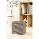 Rek Home Balıksırtı desenli dolap ıçi çamaşır oyuncak düzenleyici katlanır saklama kutusu organizer 28x28x28 - Gri