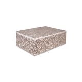 Rek Home Büyük Boy 62x46x22 cm Gri Yaprak Baskılı Baza Altı Yastık Yorgan Kazak Hurç