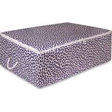 Rek Home Büyük Boy Baza Altı Yaprak Baskılı Hurç 62 x 46 x 22 cm. - Lacivert