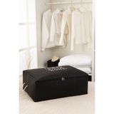 Rek Home Büyük Boy Baza Altı Yastık Yorgan Kazak Hurcu / 62 x 46 x 22 - Siyah