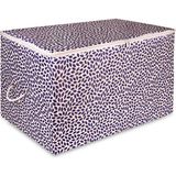 Rek Home Büyük Boy Yaprak Baskılı Hurç 64X41X35 - 1 Adet - Lacivert