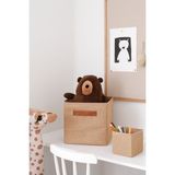 Rek Home Jüt dolap ıçi çamaşır oyuncak düzenleyici katlanır saklama kutusu organizer 28x28x28 - Bej