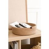 Rek Home Jüt Halat Düzenleyici Saklama Dekoratif 25x9 cm Hasır Sepet Organizer
