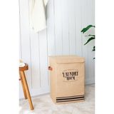 Rek Home Kapaklı Katlanır Kirli Çamaşır Çocuk Odası Oyuncak Düzenleyici Saklama Kutusu Sepet 36X36X56 - Hasır