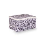 Rek Home Küçük Boy 30x22x18 cm Lacivert Yaprak Baskılı Baza Altı Valiz Düzenleyici Hurç