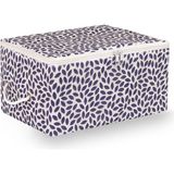 Rek Home Küçük Boy Yaprak Baskılı Hurç 30 x 22 x 18 cm - Lacivert