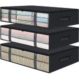 Rek Home Pencereli Baza Altı Hurç / 60 x 45 x 15 cm - 3 Adet - Siyah