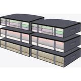 Rek Home Pencereli Baza Altı Hurç / 60 x 45 x 15 cm - 6'lı - Gri