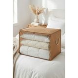 Rek Home Pencereli Büyük Boy Yastık Yorgan Kazak Hurcu / 60X40X40 - Bej