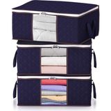 Rek Home Pencereli Giysi Kıyafet Hurcu / 52 x 28 x 21 cm - 3 Adet - Lacivert